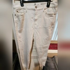 Women's White Jeans Size 32 7 For All Mankind NWT